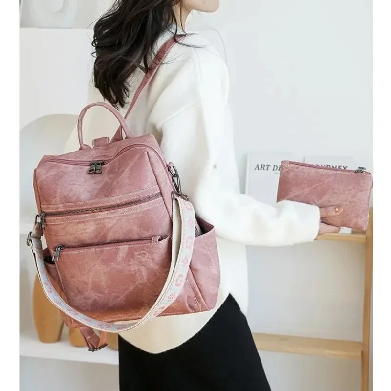 2026 New Women's PU Leather Wa - огляд і ціна Travel Backpack Anti Theft