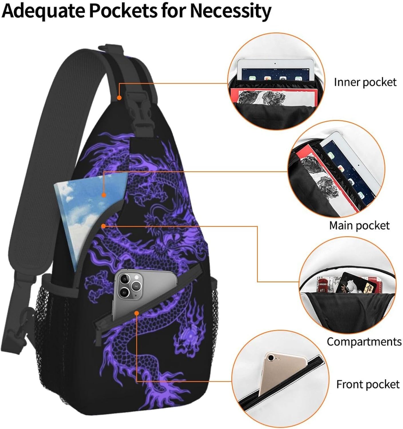 Dragon Casual Daypack Bag Drag - огляд і ціна Sling Backpack Shoulder