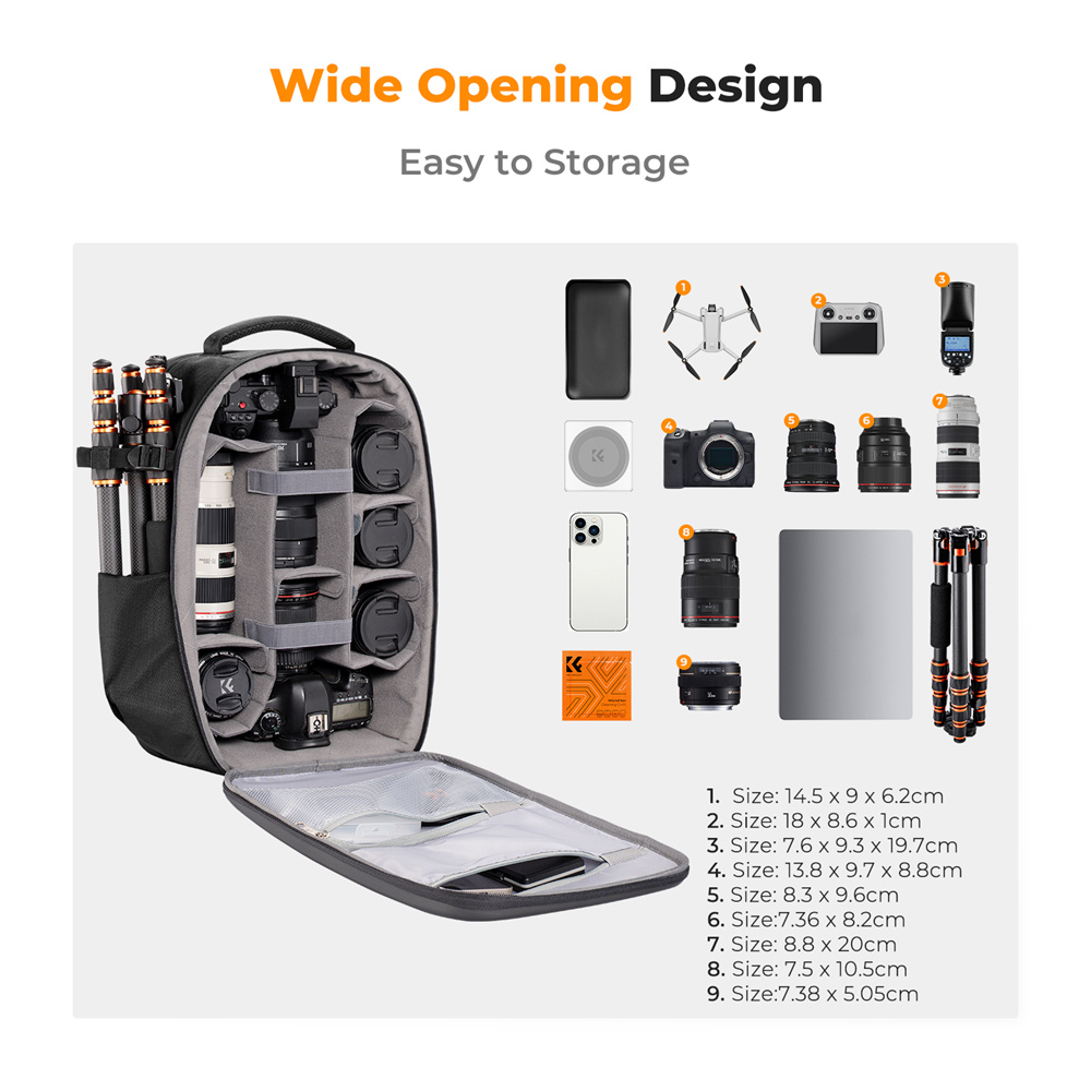 K&F CONCEPT Large Capacity Cam - огляд і ціна Rain Cover Backpack
